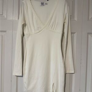 Princess Polly White Long Sleeve Dress
